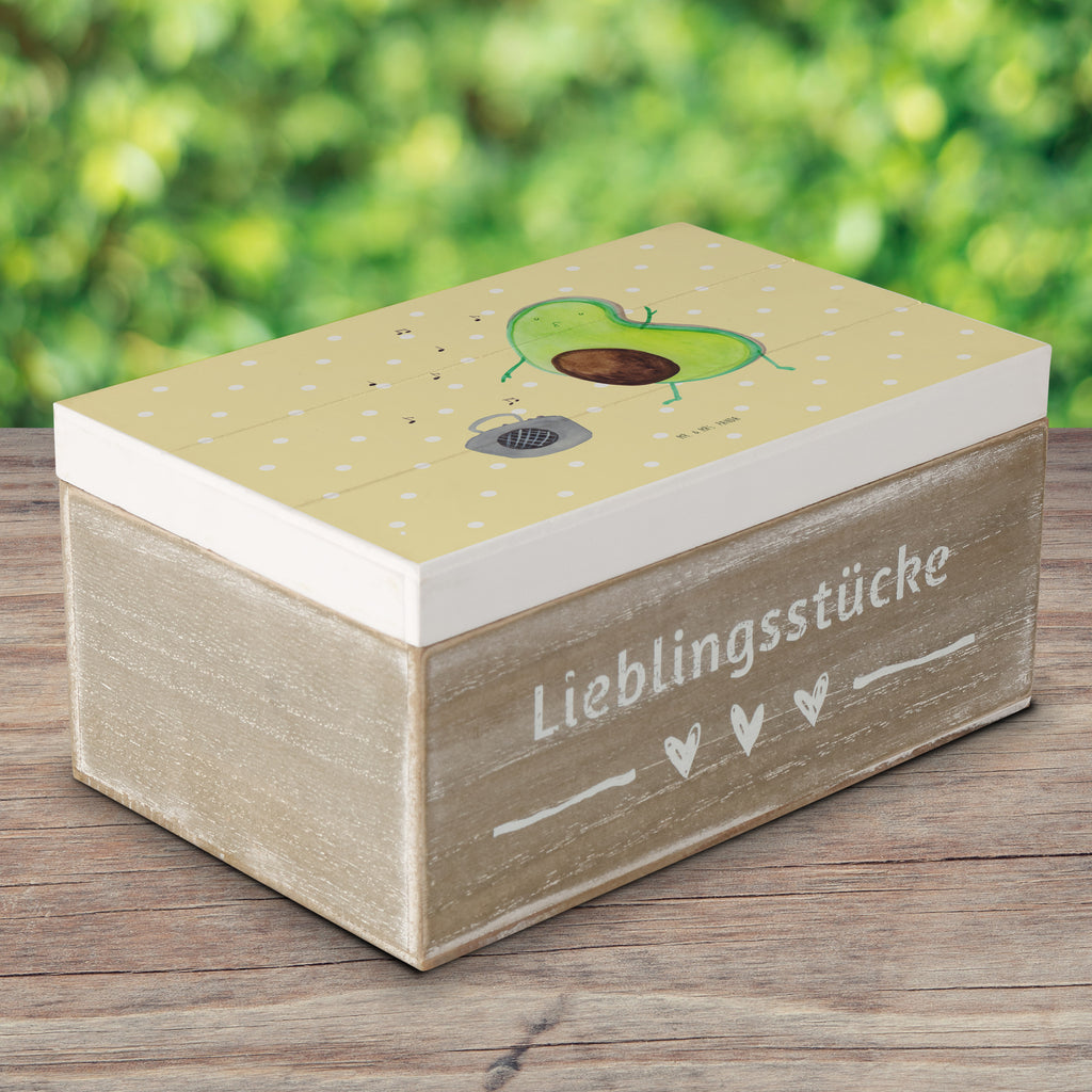 Holzkiste Avocado tanzt Holzkiste, Kiste, Schatzkiste, Truhe, Schatulle, XXL, Erinnerungsbox, Erinnerungskiste, Dekokiste, Aufbewahrungsbox, Avocado, Veggie, Vegan, Gesund