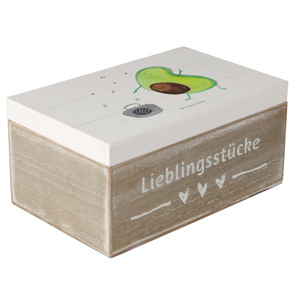 Holzkiste Avocado tanzt Holzkiste, Kiste, Schatzkiste, Truhe, Schatulle, XXL, Erinnerungsbox, Erinnerungskiste, Dekokiste, Aufbewahrungsbox, Avocado, Veggie, Vegan, Gesund