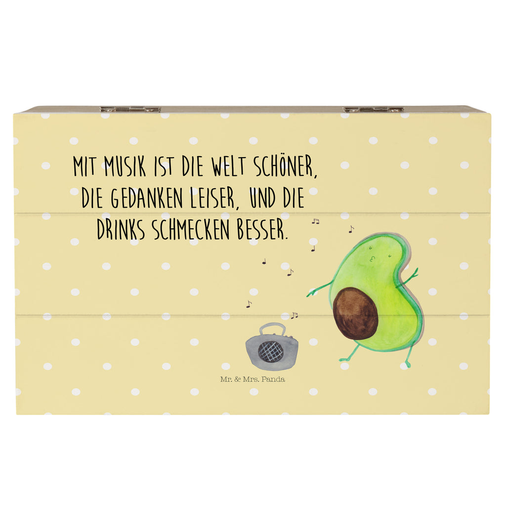 Holzkiste Avocado tanzt Holzkiste, Kiste, Schatzkiste, Truhe, Schatulle, XXL, Erinnerungsbox, Erinnerungskiste, Dekokiste, Aufbewahrungsbox, Avocado, Veggie, Vegan, Gesund