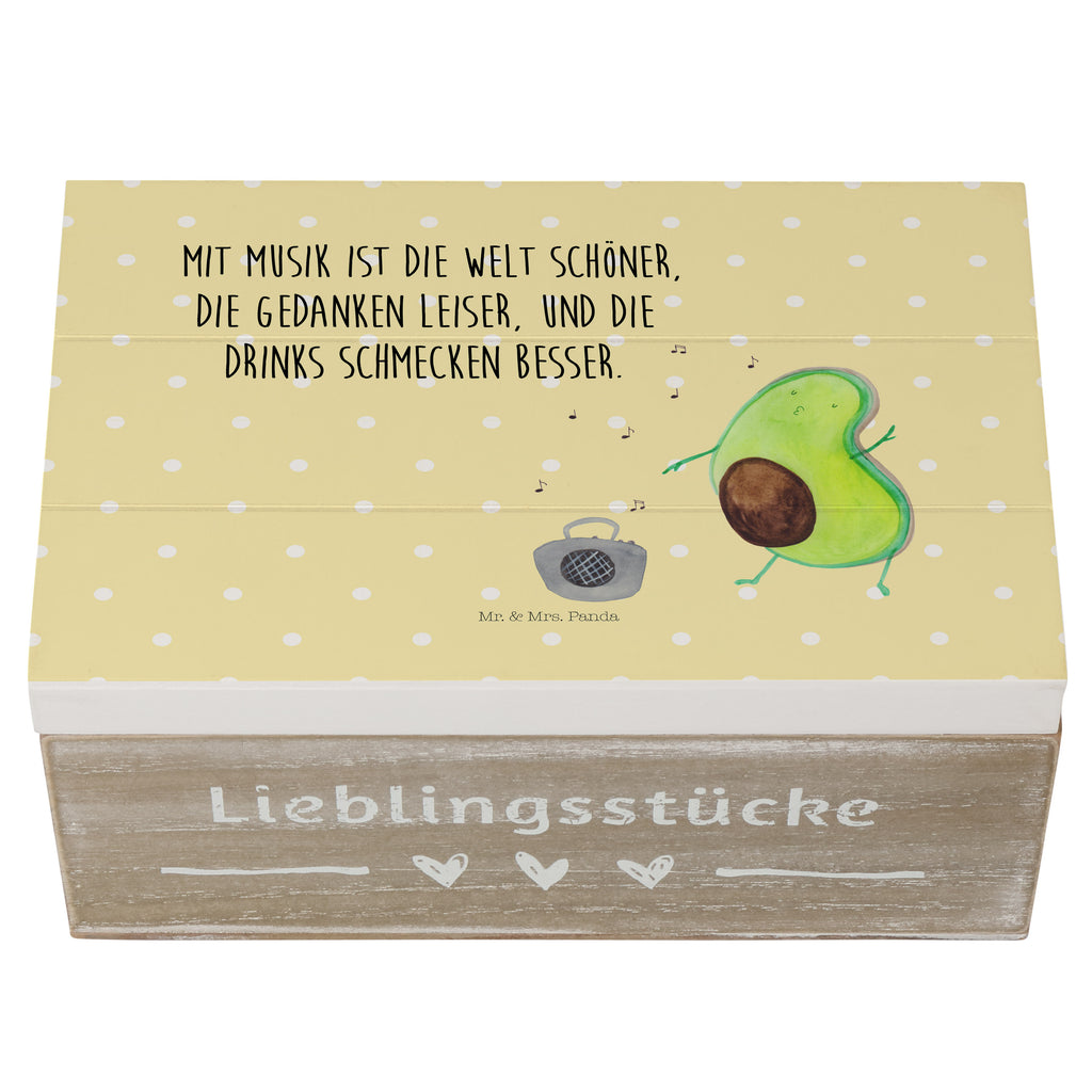Holzkiste Avocado tanzt Holzkiste, Kiste, Schatzkiste, Truhe, Schatulle, XXL, Erinnerungsbox, Erinnerungskiste, Dekokiste, Aufbewahrungsbox, Avocado, Veggie, Vegan, Gesund