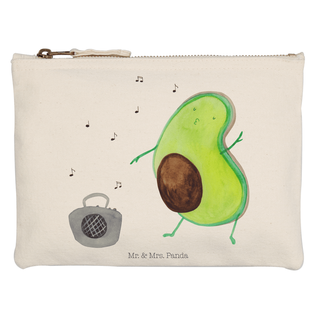 Schminktasche Avocado tanzt Schminktasche, Kosmetiktasche, Kosmetikbeutel, Stiftemäppchen, Etui, Federmappe, Makeup, XXL, Schminketui, Kosmetiketui, Schlamperetui, Avocado, Veggie, Vegan, Gesund