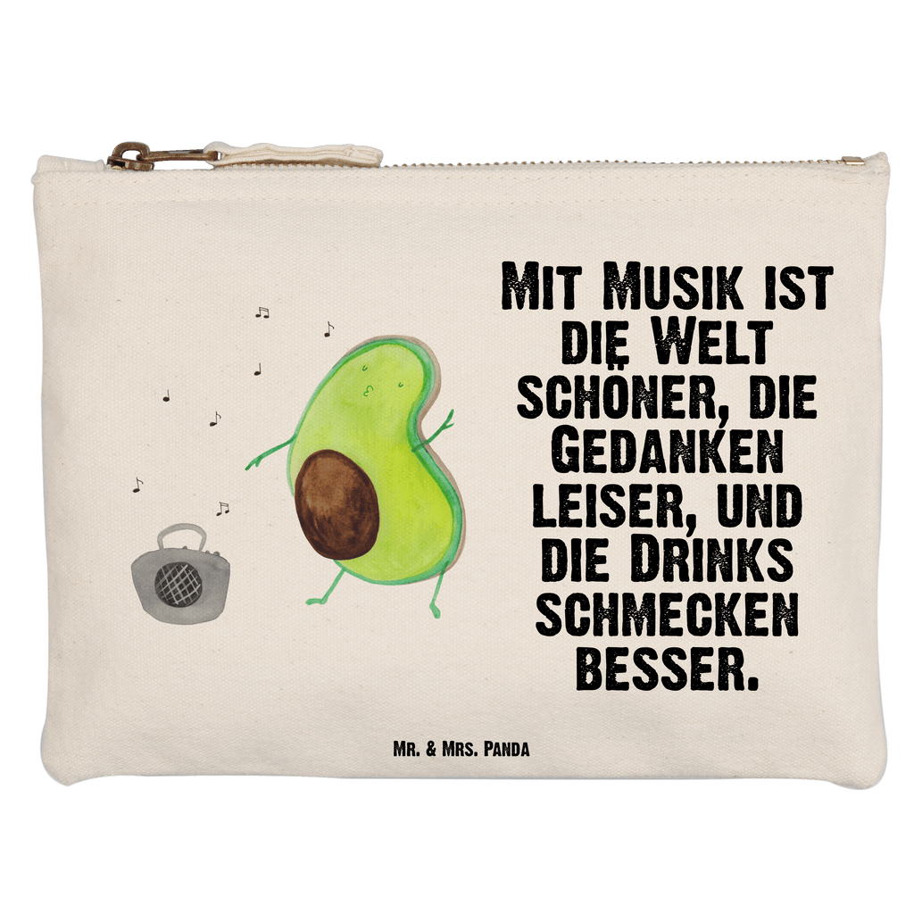 Schminktasche Avocado tanzt Schminktasche, Kosmetiktasche, Kosmetikbeutel, Stiftemäppchen, Etui, Federmappe, Makeup, XXL, Schminketui, Kosmetiketui, Schlamperetui, Avocado, Veggie, Vegan, Gesund