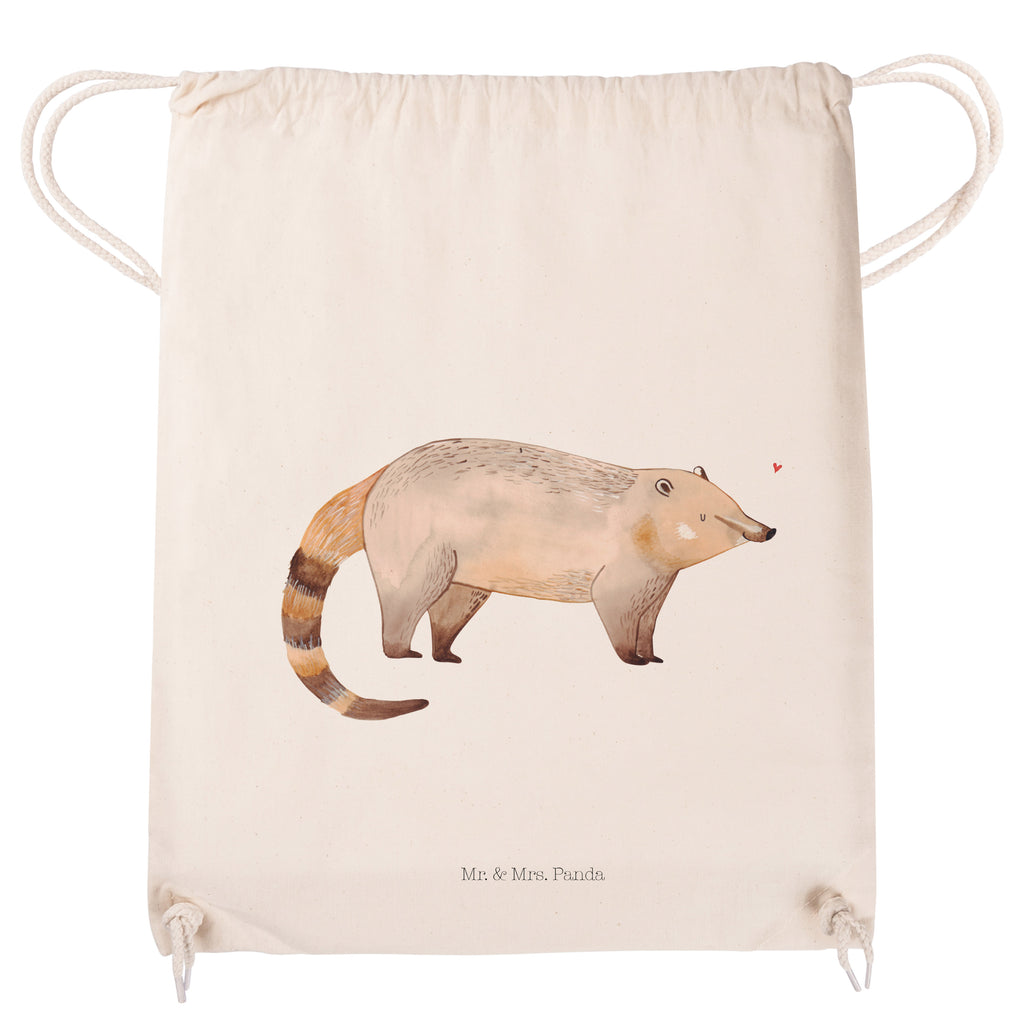 Sportbeutel Nasenbaer Turnbeutel, Beutel, Sporttasche, Tasche, Stoffbeutel, Tiermotive, Gute Laune, lustige Sprüche, Tiere, Nasenbär, Nasenbären, Rüsselbär, Bär