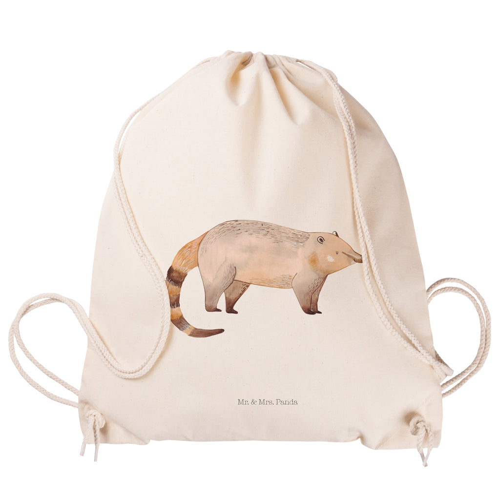 Sportbeutel Nasenbaer Turnbeutel, Beutel, Sporttasche, Tasche, Stoffbeutel, Tiermotive, Gute Laune, lustige Sprüche, Tiere, Nasenbär, Nasenbären, Rüsselbär, Bär