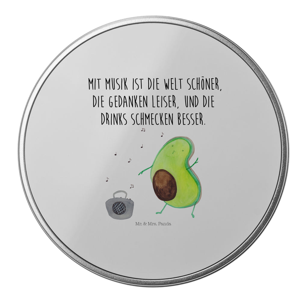 Blechdose rund Avocado tanzt Metalldose, Keksdose, Dose, Vorratsdose, Geschenkbox, Avocado, Veggie, Vegan, Gesund