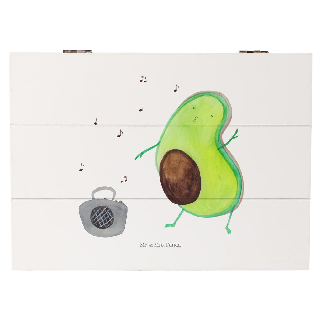 Holzkiste Avocado tanzt Holzkiste, Kiste, Schatzkiste, Truhe, Schatulle, XXL, Erinnerungsbox, Erinnerungskiste, Dekokiste, Aufbewahrungsbox, Avocado, Veggie, Vegan, Gesund