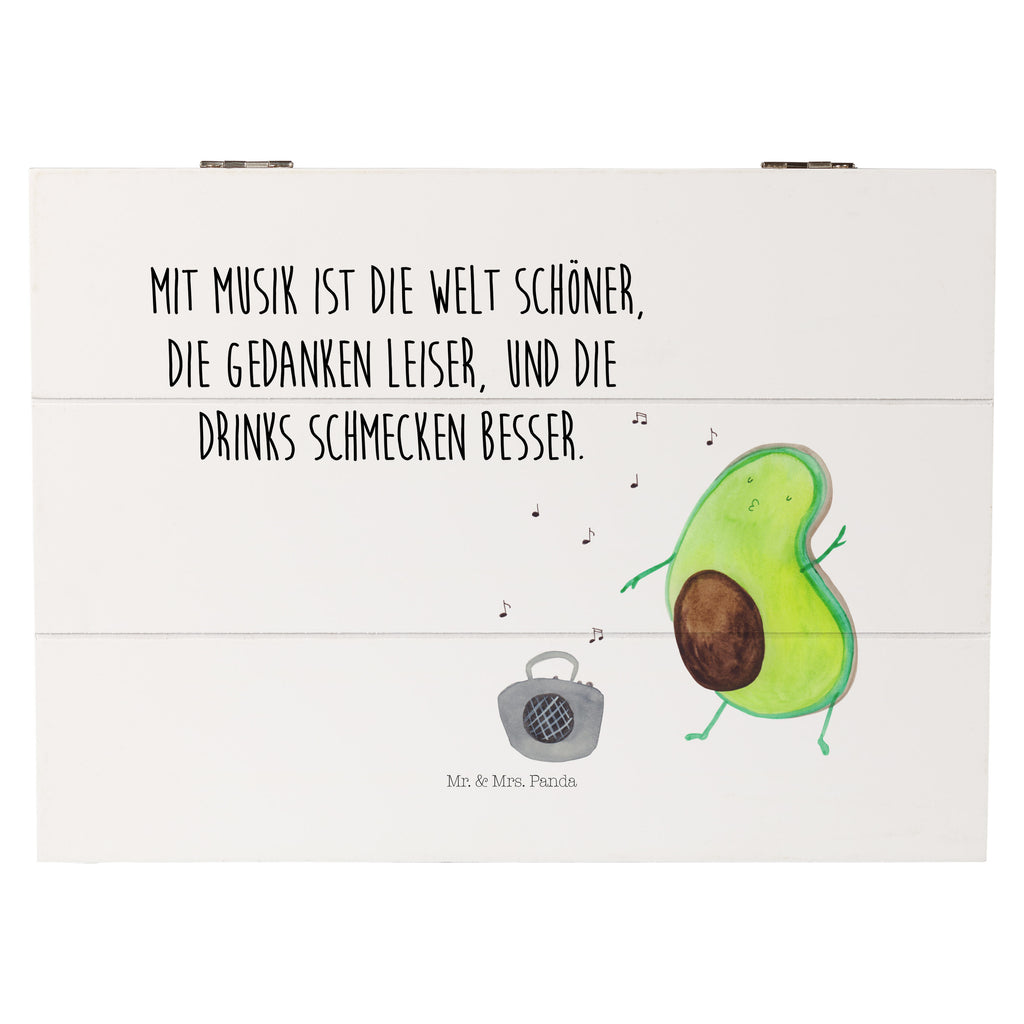 Holzkiste Avocado tanzt Holzkiste, Kiste, Schatzkiste, Truhe, Schatulle, XXL, Erinnerungsbox, Erinnerungskiste, Dekokiste, Aufbewahrungsbox, Avocado, Veggie, Vegan, Gesund