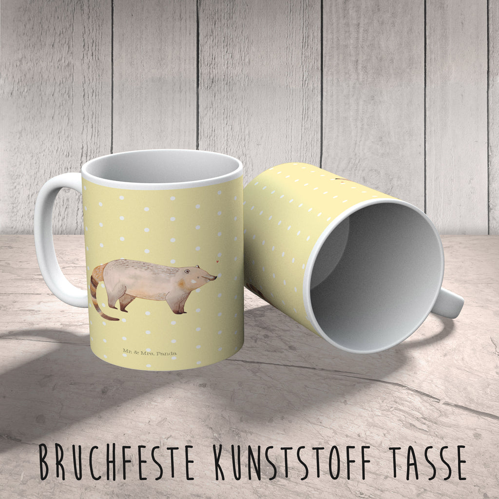Kindertasse Nasenbaer Kunststoff Tasse, Kindergarten, Tasse, Trinkbecher, Camping Becher, Kaffeetasse, Kunststoffbecher, Kindergartenbecher, Outdoorgeschirr, Kunststoffgeschirr, Reisebecher, Reisetasse, Kinderbecher, Tiermotive, Gute Laune, lustige Sprüche, Tiere, Nasenbär, Nasenbären, Rüsselbär, Bär