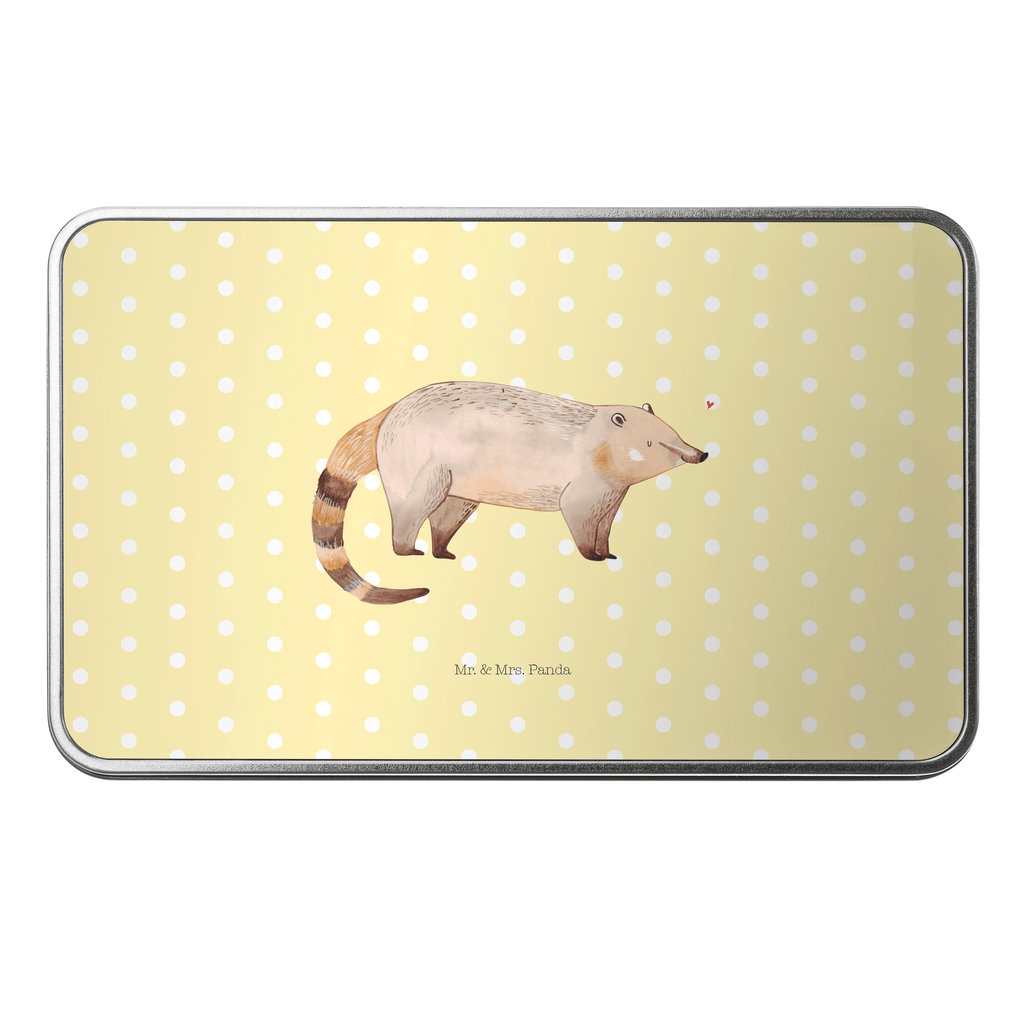 Metalldose rechteckig Nasenbaer Blechdose, Metalldose, Blechbox, Container, Keksdose, Vorratsdose, Vorratsbox, Döschen, Versperbox, Vesperdose, Aufbewahrungsdose, Aufbewahrungsbox, Aluminiumdose, Dose, Tiermotive, Gute Laune, lustige Sprüche, Tiere, Nasenbär, Nasenbären, Rüsselbär, Bär