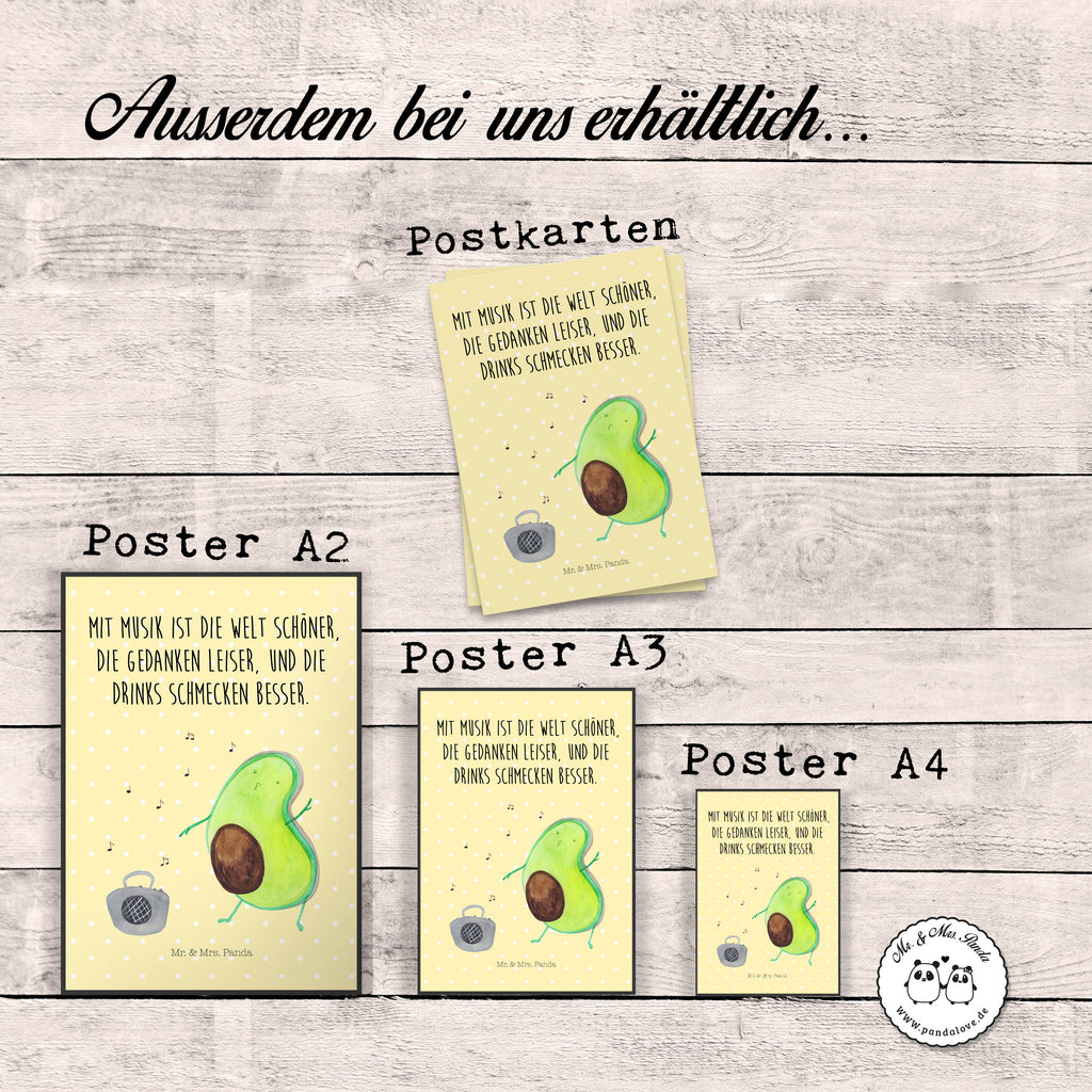 Poster Avocado tanzt Poster, Wandposter, Bild, Wanddeko, Küchenposter, Kinderposter, Wanddeko Bild, Raumdekoration, Wanddekoration, Handgemaltes Poster, Mr. & Mrs. Panda Poster, Designposter, Kunstdruck, Posterdruck, Avocado, Veggie, Vegan, Gesund