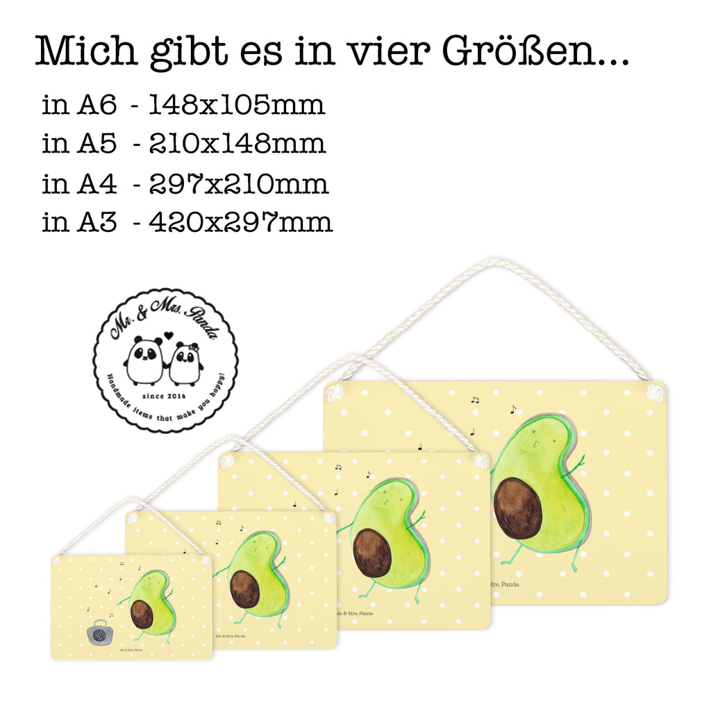 Deko Schild Avocado tanzt Dekoschild, Deko Schild, Schild, Tür Schild, Türschild, Holzschild, Wandschild, Wanddeko, Avocado, Veggie, Vegan, Gesund