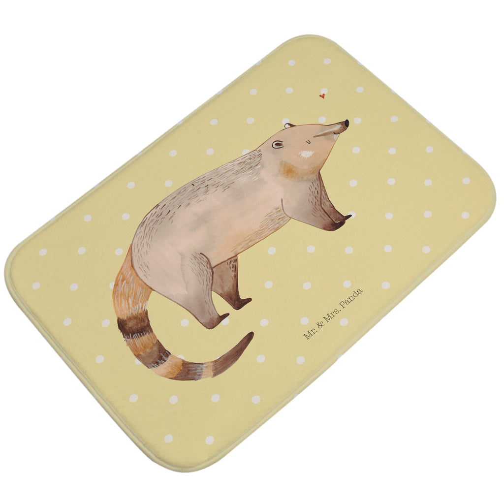 Badvorleger Nasenbaer Badematte, Badteppich, Duschvorleger, Badezimmerteppich, Badezimmermatte, Badvorleger, Duschmatte, Duschteppich, Tiermotive, Gute Laune, lustige Sprüche, Tiere, Nasenbär, Nasenbären, Rüsselbär, Bär