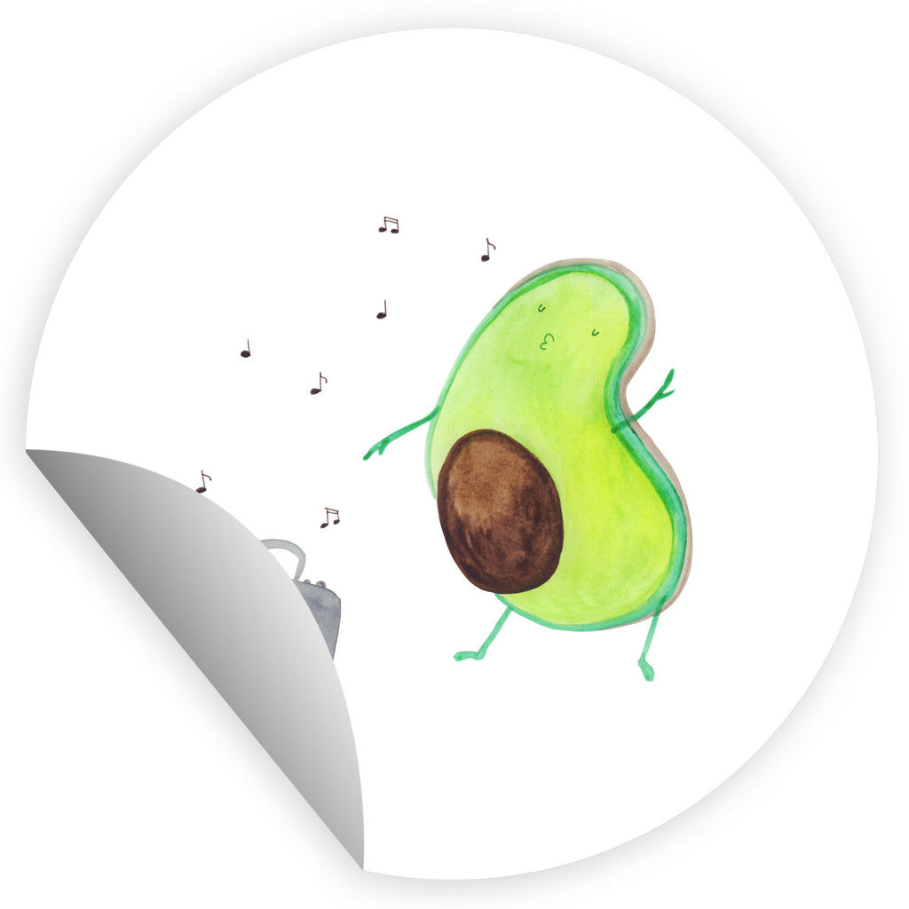 40mm Rund Aufkleber Avocado tanzt Sticker, Aufkleber, Etikett, Avocado, Veggie, Vegan, Gesund