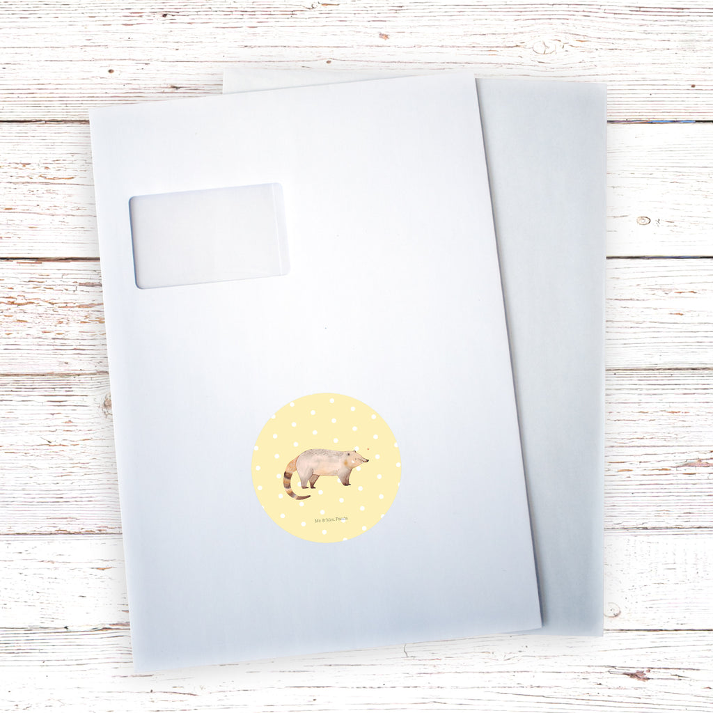 40mm Rund Aufkleber Nasenbaer Sticker, Aufkleber, Etikett, Tiermotive, Gute Laune, lustige Sprüche, Tiere, Nasenbär, Nasenbären, Rüsselbär, Bär