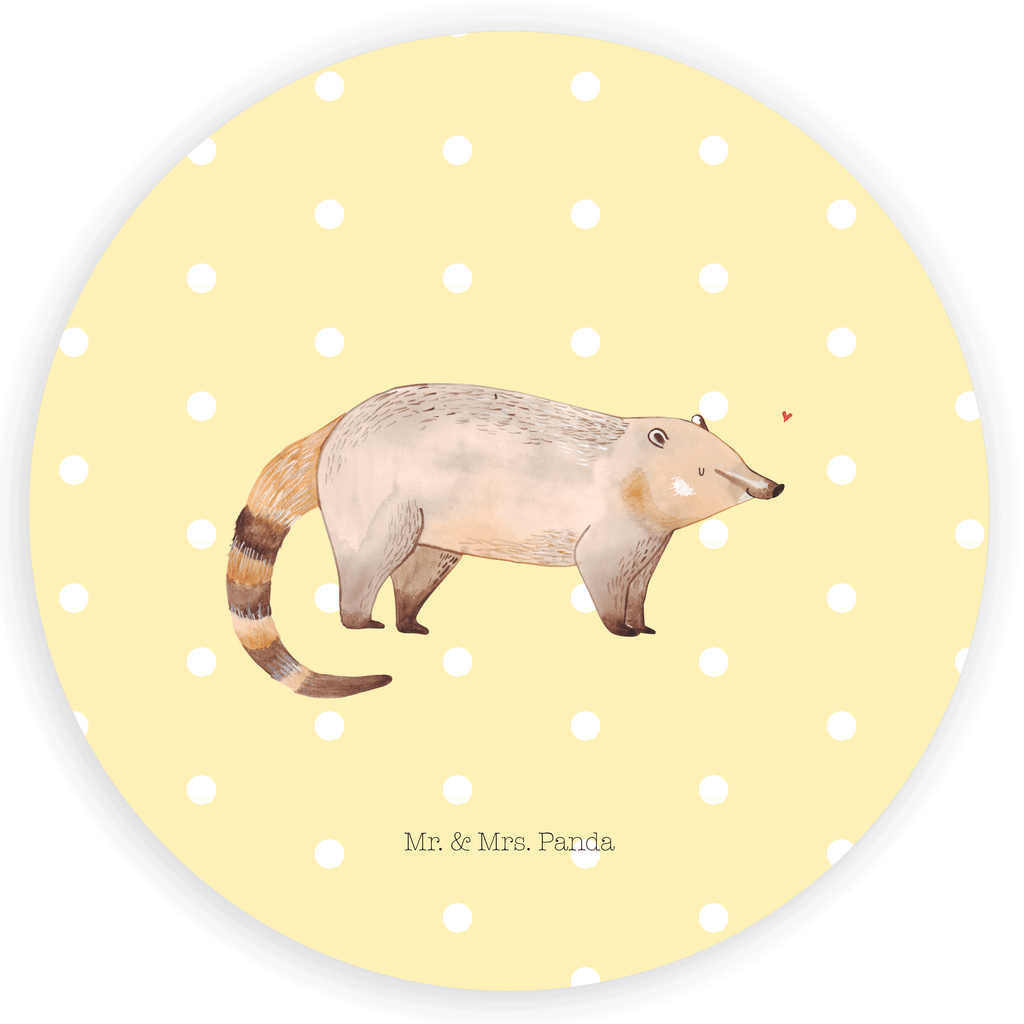 40mm Rund Aufkleber Nasenbaer Sticker, Aufkleber, Etikett, Tiermotive, Gute Laune, lustige Sprüche, Tiere, Nasenbär, Nasenbären, Rüsselbär, Bär