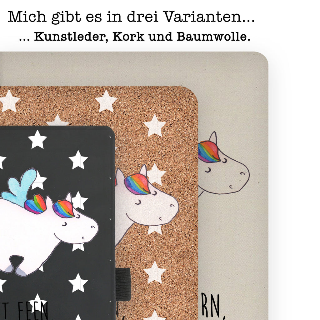 DIN A4 Baumwoll Notizbuch Einhorn Pegasus Notizen, Eintragebuch, Tagebuch, Notizblock, Adressbuch, Journal, Kladde, Skizzenbuch, Notizheft, Schreibbuch, Schreibheft, Einhorn, Einhörner, Einhorn Deko, Pegasus, Unicorn, Regenbogen, Spielen, Realität, Glitzer, Erwachsenwerden