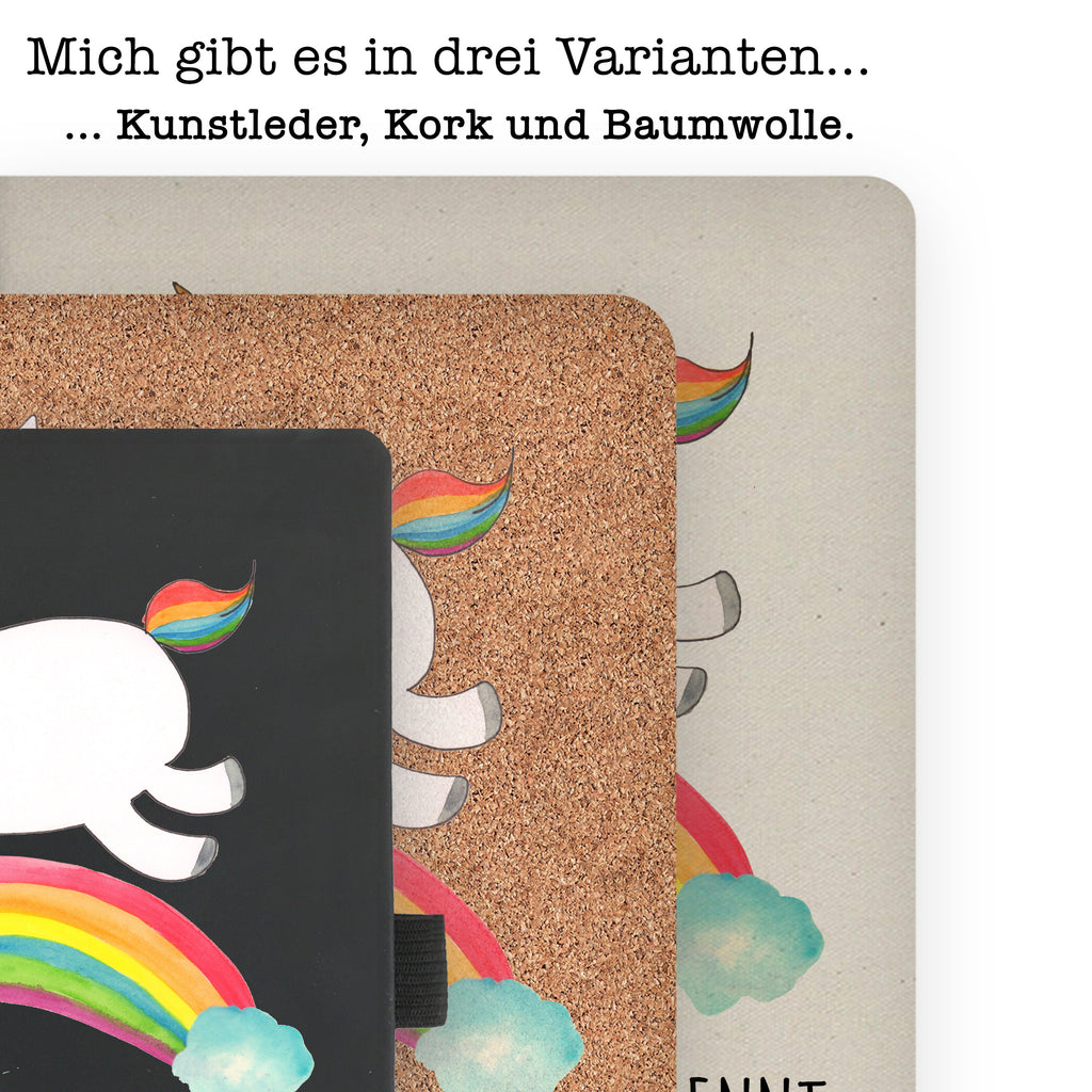 DIN A6 Baumwoll Notizbuch Einhorn Regenbogen Notizen, Eintragebuch, Tagebuch, Notizblock, Adressbuch, Journal, Kladde, Skizzenbuch, Notizheft, Schreibbuch, Schreibheft, Einhorn, Einhörner, Einhorn Deko, Pegasus, Unicorn, Regenbogen, Glitzer, Einhornpower, Erwachsenwerden, Einhornautobahn