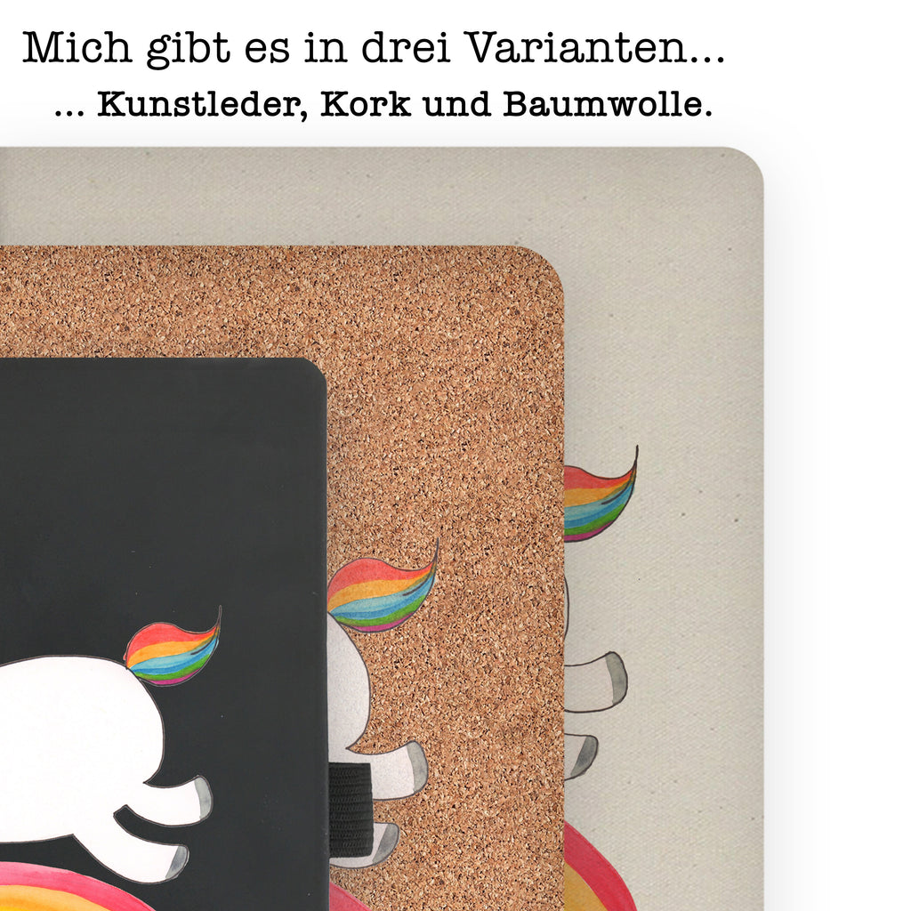 DIN A6 Baumwoll Notizbuch Einhorn Regenbogen Notizen, Eintragebuch, Tagebuch, Notizblock, Adressbuch, Journal, Kladde, Skizzenbuch, Notizheft, Schreibbuch, Schreibheft, Einhorn, Einhörner, Einhorn Deko, Pegasus, Unicorn, Regenbogen, Glitzer, Einhornpower, Erwachsenwerden, Einhornautobahn
