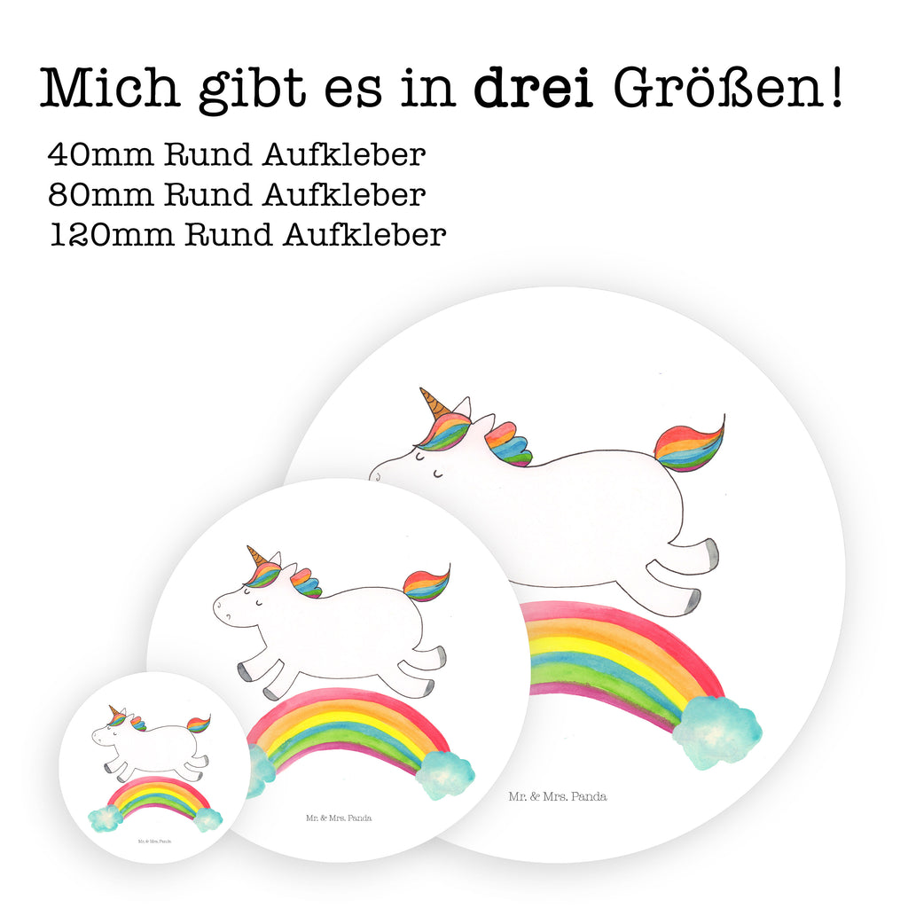 40mm Rund Aufkleber Einhorn Regenbogen Sticker, Aufkleber, Etikett, Einhorn, Einhörner, Einhorn Deko, Pegasus, Unicorn, Regenbogen, Glitzer, Einhornpower, Erwachsenwerden, Einhornautobahn