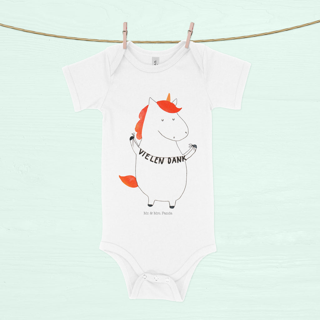 Organic Baby Body Einhorn Vielen Dank Babykleidung, Babystrampler, Strampler, Wickelbody, Baby Erstausstattung, Junge, Mädchen, Einhorn, Einhörner, Einhorn Deko, Pegasus, Unicorn, Danke, vielen Dank, Dankeschön, Danksagung