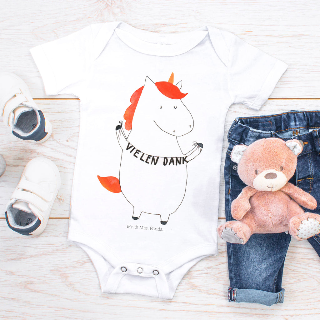 Organic Baby Body Einhorn Vielen Dank Babykleidung, Babystrampler, Strampler, Wickelbody, Baby Erstausstattung, Junge, Mädchen, Einhorn, Einhörner, Einhorn Deko, Pegasus, Unicorn, Danke, vielen Dank, Dankeschön, Danksagung