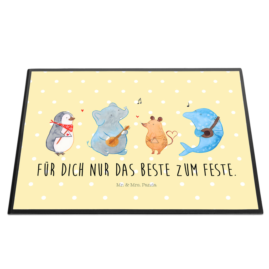 Schreibtischunterlage Big Band Schreibunterlage, Schreibtischauflage, Bürobedarf, Büroartikel, Schreibwaren, Schreibtisch Unterlagen, Schreibtischunterlage Groß, Tiermotive, Gute Laune, lustige Sprüche, Tiere, Hund, Pinguin, Maus, Elefant, Delfin, Gitarre, Band, Triangel, Musikanten, Musik