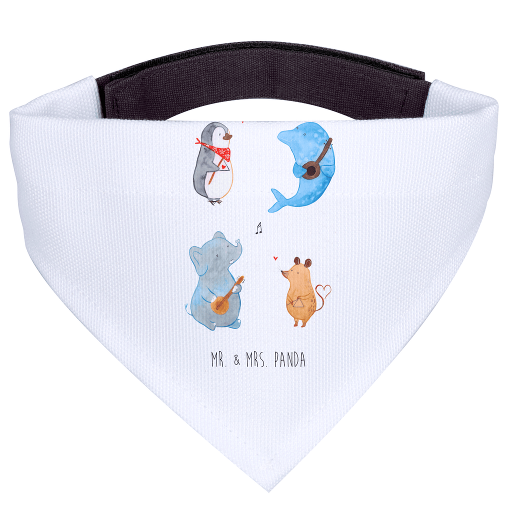 Hundehalstuch M Big Band Hundehalstuch, Halstuch, Hunde, Tuch, mittel, mittelgroße Hunde, Tiermotive, Gute Laune, lustige Sprüche, Tiere, Hund, Pinguin, Maus, Elefant, Delfin, Gitarre, Band, Triangel, Musikanten, Musik