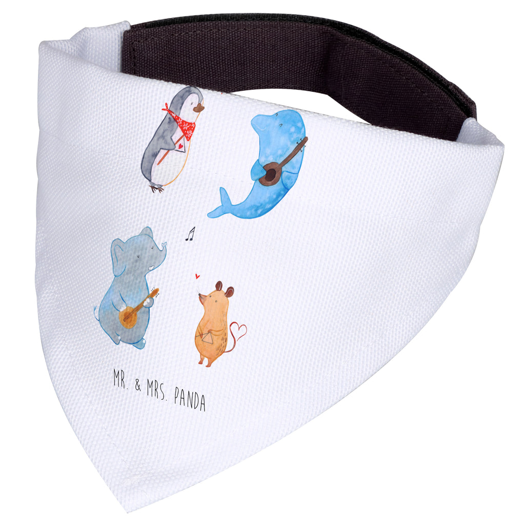 Hundehalstuch M Big Band Hundehalstuch, Halstuch, Hunde, Tuch, mittel, mittelgroße Hunde, Tiermotive, Gute Laune, lustige Sprüche, Tiere, Hund, Pinguin, Maus, Elefant, Delfin, Gitarre, Band, Triangel, Musikanten, Musik