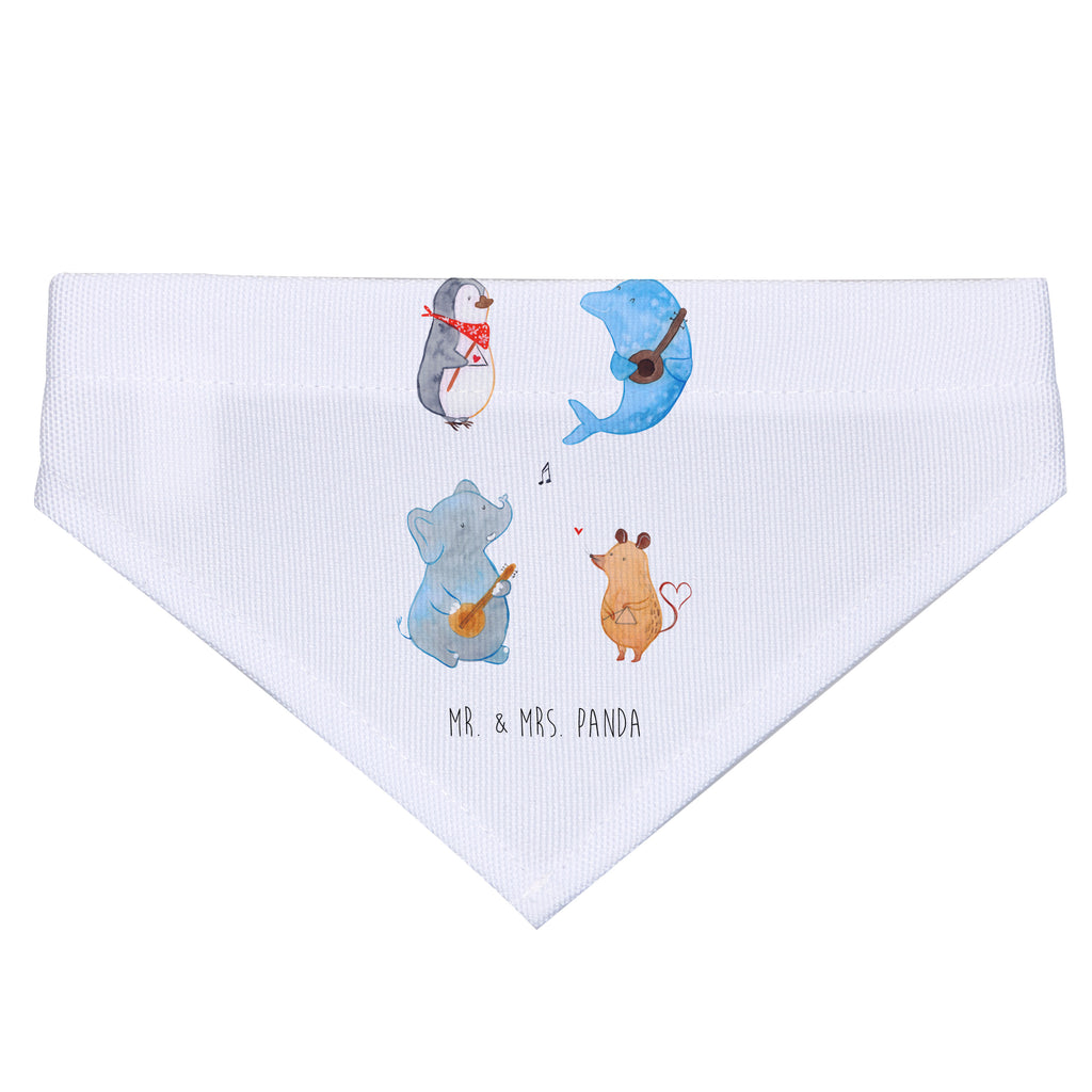 Hundehalstuch M Big Band Hundehalstuch, Halstuch, Hunde, Tuch, mittel, mittelgroße Hunde, Tiermotive, Gute Laune, lustige Sprüche, Tiere, Hund, Pinguin, Maus, Elefant, Delfin, Gitarre, Band, Triangel, Musikanten, Musik