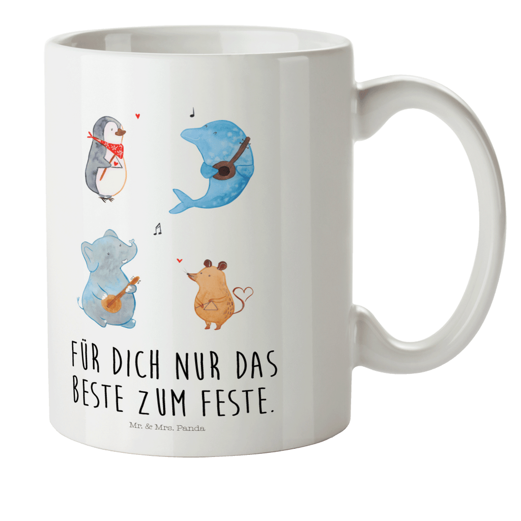 Kindertasse Big Band Kunststoff Tasse, Kindergarten, Tasse, Trinkbecher, Camping Becher, Kaffeetasse, Kunststoffbecher, Kindergartenbecher, Outdoorgeschirr, Kunststoffgeschirr, Reisebecher, Reisetasse, Kinderbecher, Tiermotive, Gute Laune, lustige Sprüche, Tiere, Hund, Pinguin, Maus, Elefant, Delfin, Gitarre, Band, Triangel, Musikanten, Musik