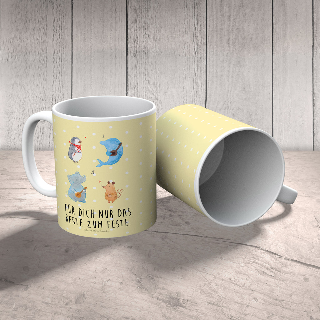 Kindertasse Big Band Kunststoff Tasse, Kindergarten, Tasse, Trinkbecher, Camping Becher, Kaffeetasse, Kunststoffbecher, Kindergartenbecher, Outdoorgeschirr, Kunststoffgeschirr, Reisebecher, Reisetasse, Kinderbecher, Tiermotive, Gute Laune, lustige Sprüche, Tiere, Hund, Pinguin, Maus, Elefant, Delfin, Gitarre, Band, Triangel, Musikanten, Musik