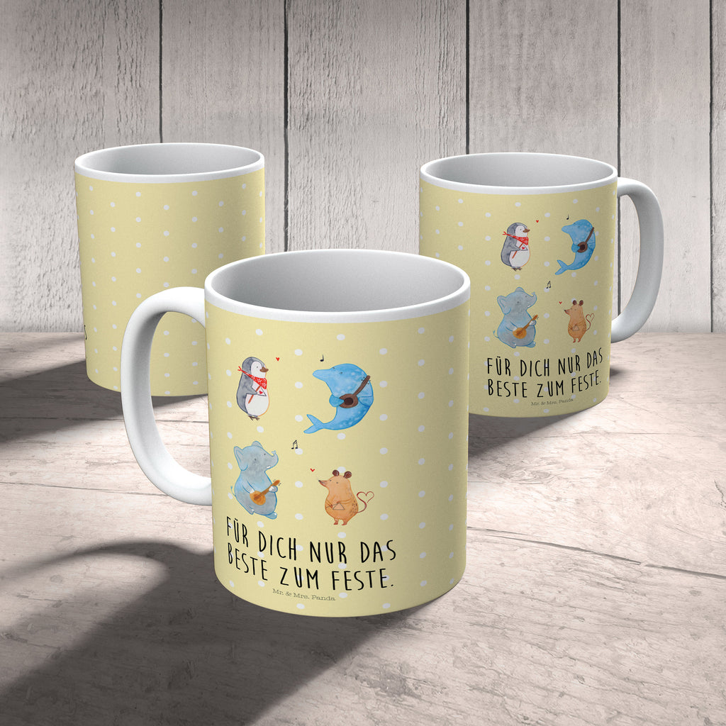 Kindertasse Big Band Kunststoff Tasse, Kindergarten, Tasse, Trinkbecher, Camping Becher, Kaffeetasse, Kunststoffbecher, Kindergartenbecher, Outdoorgeschirr, Kunststoffgeschirr, Reisebecher, Reisetasse, Kinderbecher, Tiermotive, Gute Laune, lustige Sprüche, Tiere, Hund, Pinguin, Maus, Elefant, Delfin, Gitarre, Band, Triangel, Musikanten, Musik