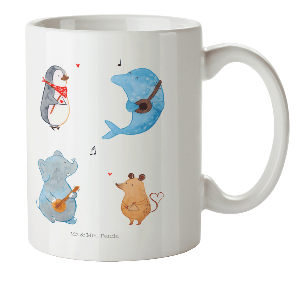 Kindertasse Big Band Kunststoff Tasse, Kindergarten, Tasse, Trinkbecher, Camping Becher, Kaffeetasse, Kunststoffbecher, Kindergartenbecher, Outdoorgeschirr, Kunststoffgeschirr, Reisebecher, Reisetasse, Kinderbecher, Tiermotive, Gute Laune, lustige Sprüche, Tiere, Hund, Pinguin, Maus, Elefant, Delfin, Gitarre, Band, Triangel, Musikanten, Musik