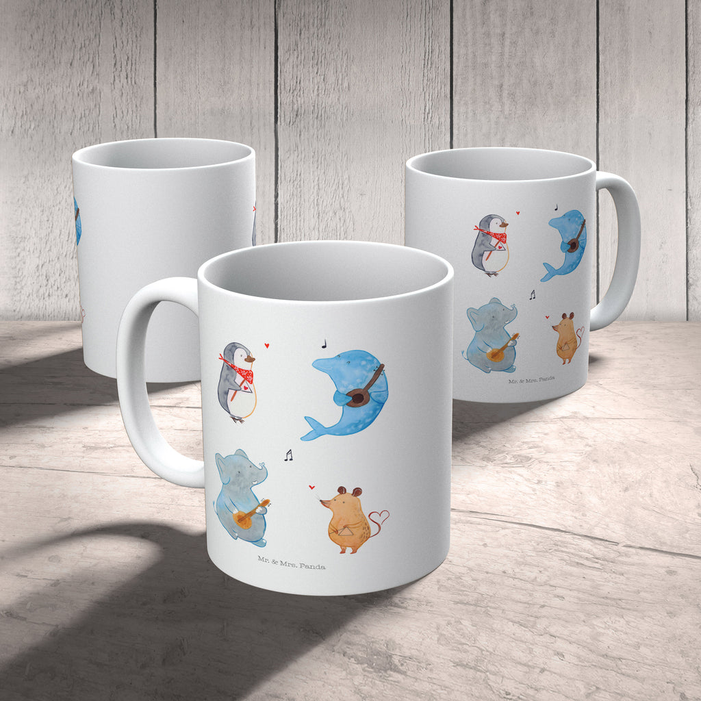 Kindertasse Big Band Kunststoff Tasse, Kindergarten, Tasse, Trinkbecher, Camping Becher, Kaffeetasse, Kunststoffbecher, Kindergartenbecher, Outdoorgeschirr, Kunststoffgeschirr, Reisebecher, Reisetasse, Kinderbecher, Tiermotive, Gute Laune, lustige Sprüche, Tiere, Hund, Pinguin, Maus, Elefant, Delfin, Gitarre, Band, Triangel, Musikanten, Musik