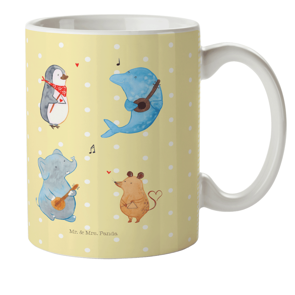 Kindertasse Big Band Kunststoff Tasse, Kindergarten, Tasse, Trinkbecher, Camping Becher, Kaffeetasse, Kunststoffbecher, Kindergartenbecher, Outdoorgeschirr, Kunststoffgeschirr, Reisebecher, Reisetasse, Kinderbecher, Tiermotive, Gute Laune, lustige Sprüche, Tiere, Hund, Pinguin, Maus, Elefant, Delfin, Gitarre, Band, Triangel, Musikanten, Musik