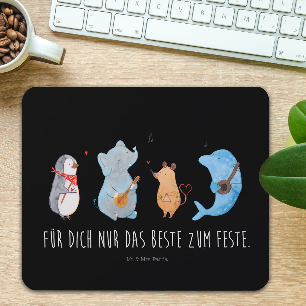 Mauspad Big Band Mousepad, Computer zubehör, Büroausstattung, PC Zubehör, Arbeitszimmer, Mauspad, Einzigartiges Mauspad, Designer Mauspad, Tiermotive, Gute Laune, lustige Sprüche, Tiere, Hund, Pinguin, Maus, Elefant, Delfin, Gitarre, Band, Triangel, Musikanten, Musik