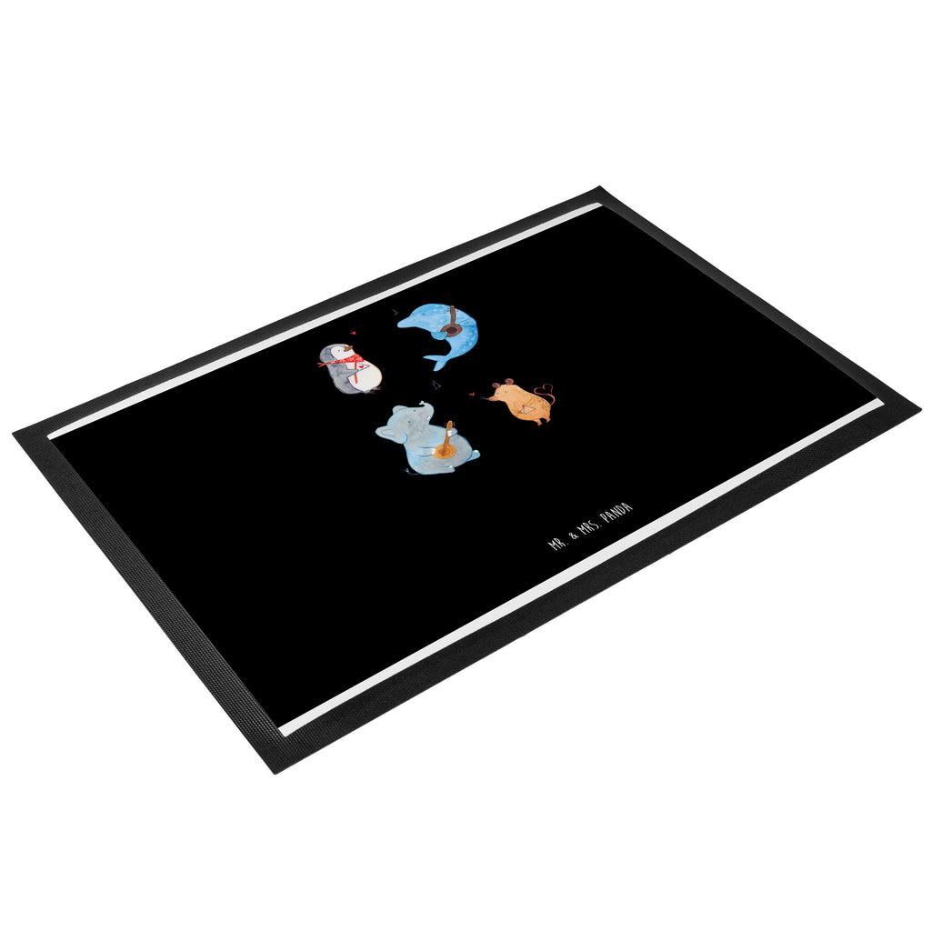 Fußmatte Big Band Hund, Pinguin, Maus, Elefant, Delfin, Gitarre, Band, Triangel, Musikanten, Musik Türvorleger, Schmutzmatte, Fußabtreter, Matte, Schmutzfänger, Fußabstreifer, Schmutzfangmatte, Türmatte, Motivfußmatte,  Haustürmatte, Vorleger  süße Tiermotive, gute Laune, lustige Sprüche, Tiere