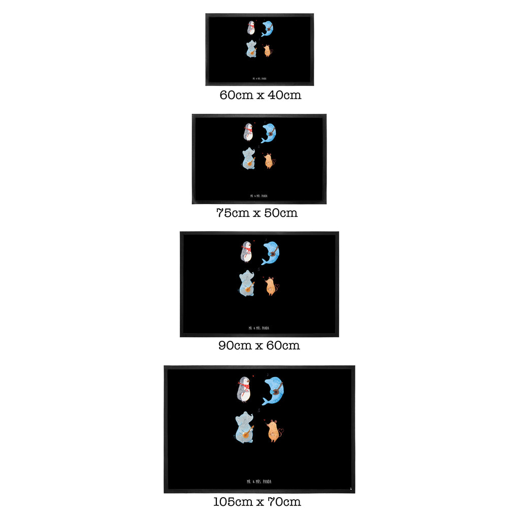 Fußmatte Big Band Hund, Pinguin, Maus, Elefant, Delfin, Gitarre, Band, Triangel, Musikanten, Musik Türvorleger, Schmutzmatte, Fußabtreter, Matte, Schmutzfänger, Fußabstreifer, Schmutzfangmatte, Türmatte, Motivfußmatte,  Haustürmatte, Vorleger  süße Tiermotive, gute Laune, lustige Sprüche, Tiere