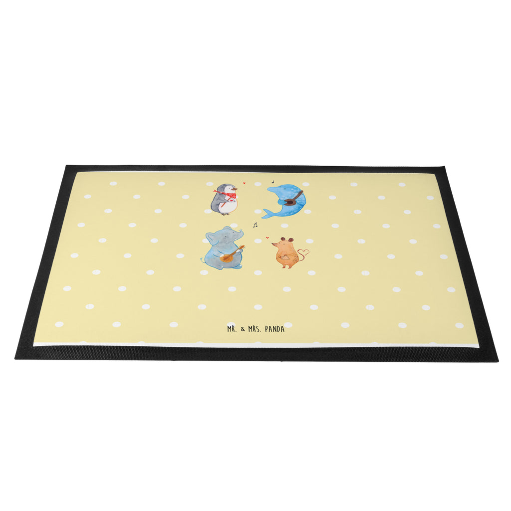 Fußmatte Big Band Hund, Pinguin, Maus, Elefant, Delfin, Gitarre, Band, Triangel, Musikanten, Musik Türvorleger, Schmutzmatte, Fußabtreter, Matte, Schmutzfänger, Fußabstreifer, Schmutzfangmatte, Türmatte, Motivfußmatte,  Haustürmatte, Vorleger  süße Tiermotive, gute Laune, lustige Sprüche, Tiere