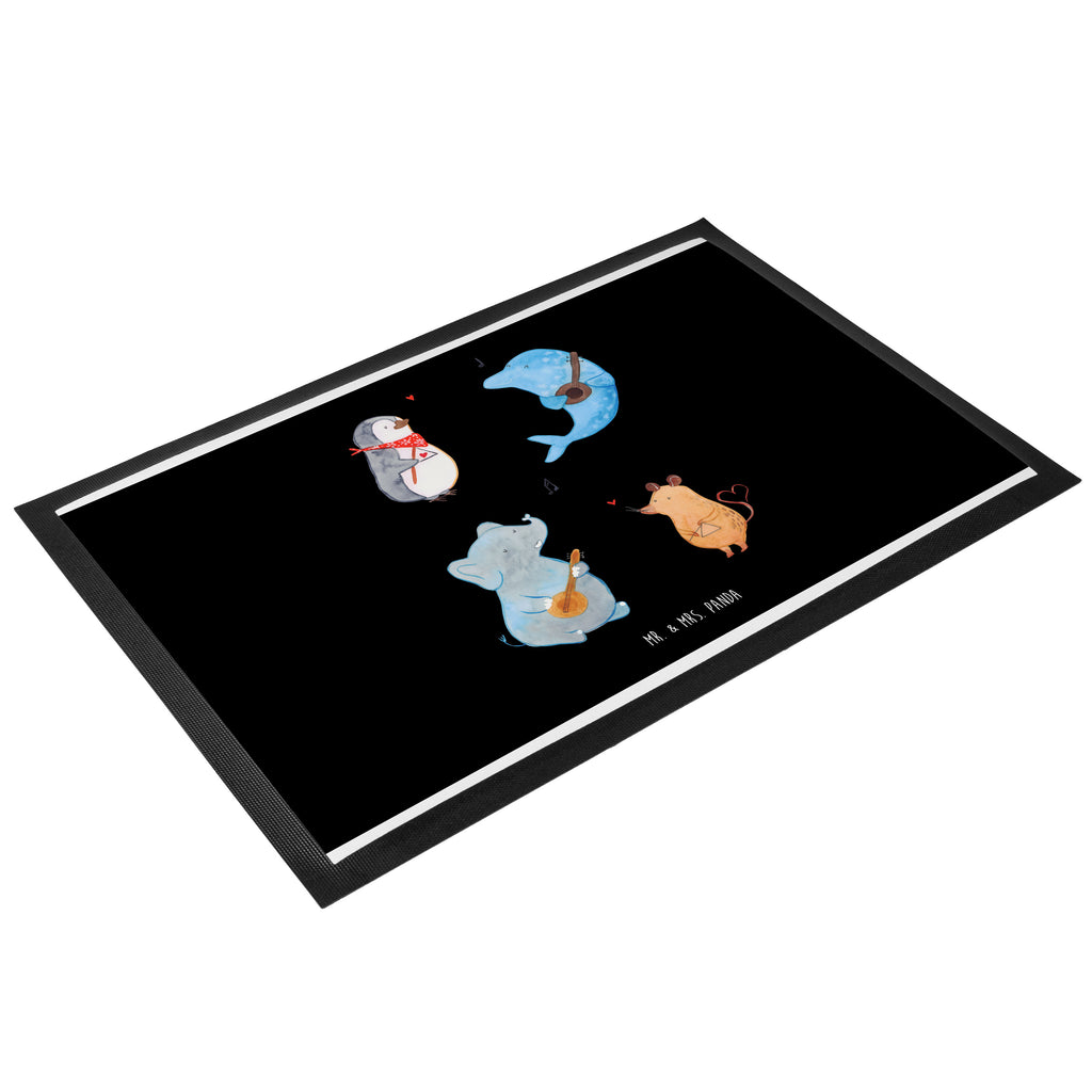 Fußmatte Big Band Hund, Pinguin, Maus, Elefant, Delfin, Gitarre, Band, Triangel, Musikanten, Musik Türvorleger, Schmutzmatte, Fußabtreter, Matte, Schmutzfänger, Fußabstreifer, Schmutzfangmatte, Türmatte, Motivfußmatte,  Haustürmatte, Vorleger  süße Tiermotive, gute Laune, lustige Sprüche, Tiere