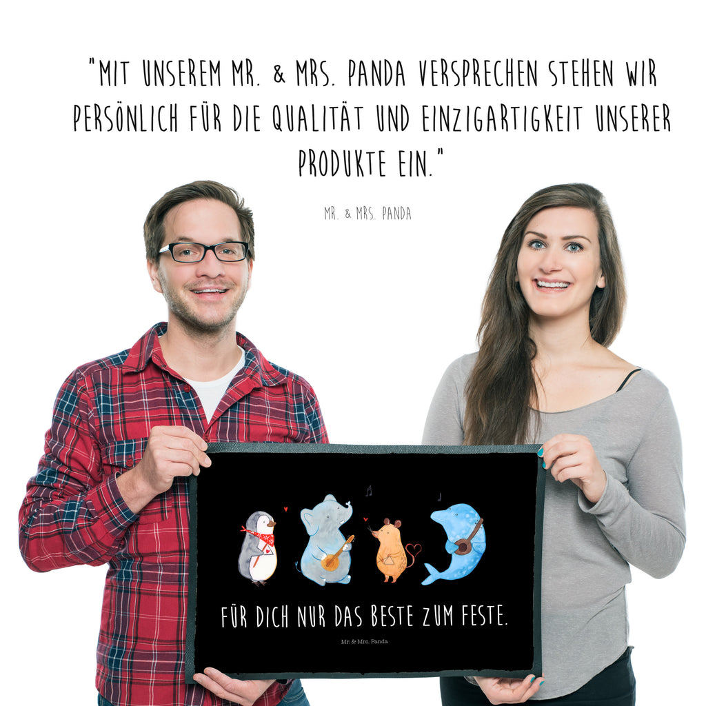 Fußmatte Big Band Hund, Pinguin, Maus, Elefant, Delfin, Gitarre, Band, Triangel, Musikanten, Musik Türvorleger, Schmutzmatte, Fußabtreter, Matte, Schmutzfänger, Fußabstreifer, Schmutzfangmatte, Türmatte, Motivfußmatte,  Haustürmatte, Vorleger  süße Tiermotive, gute Laune, lustige Sprüche, Tiere