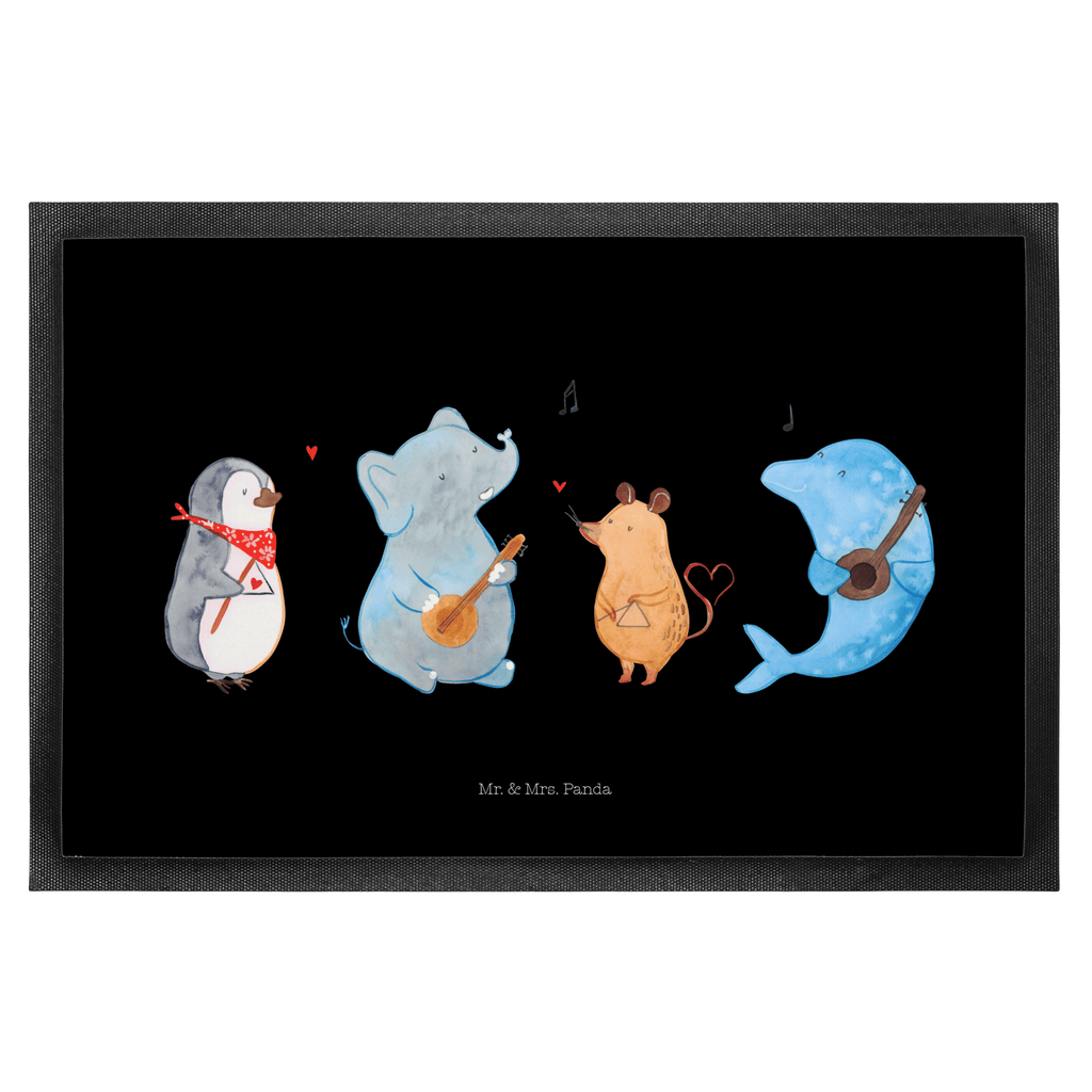 Fußmatte Big Band Hund, Pinguin, Maus, Elefant, Delfin, Gitarre, Band, Triangel, Musikanten, Musik Türvorleger, Schmutzmatte, Fußabtreter, Matte, Schmutzfänger, Fußabstreifer, Schmutzfangmatte, Türmatte, Motivfußmatte,  Haustürmatte, Vorleger  süße Tiermotive, gute Laune, lustige Sprüche, Tiere
