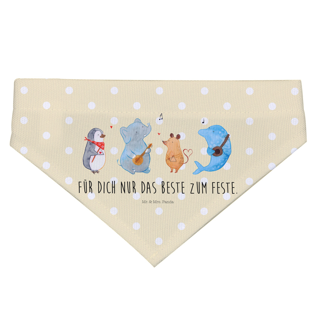 Hundehalstuch M Big Band Hundehalstuch, Halstuch, Hunde, Tuch, mittel, mittelgroße Hunde, Tiermotive, Gute Laune, lustige Sprüche, Tiere, Hund, Pinguin, Maus, Elefant, Delfin, Gitarre, Band, Triangel, Musikanten, Musik