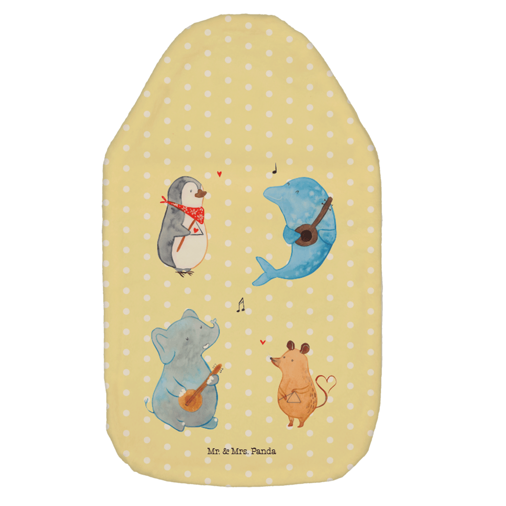 Wärmflasche Big Band Wärmekissen, Kinderwärmflasche, Körnerkissen, Wärmflaschenbezug, Wärmflasche mit Bezug, Tiermotive, Gute Laune, lustige Sprüche, Tiere, Hund, Pinguin, Maus, Elefant, Delfin, Gitarre, Band, Triangel, Musikanten, Musik