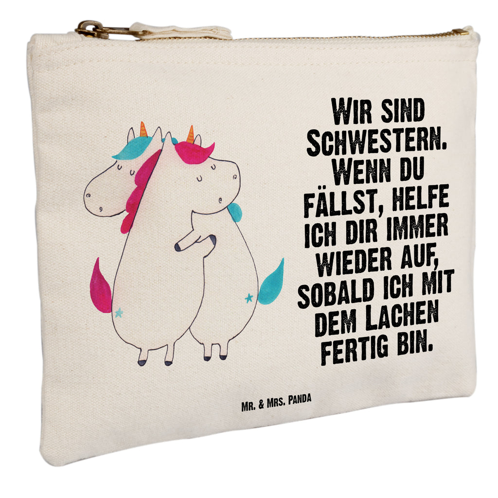 Schminktasche Einhörner Umarmen Schminktasche, Kosmetiktasche, Kosmetikbeutel, Stiftemäppchen, Etui, Federmappe, Makeup, XXL, Schminketui, Kosmetiketui, Schlamperetui, Einhorn, Einhörner, Einhorn Deko, Pegasus, Unicorn, Freundinnen, Freundin, BFF, Schwester, Schwestern, Familie, Geschwister, Sister, Liebe