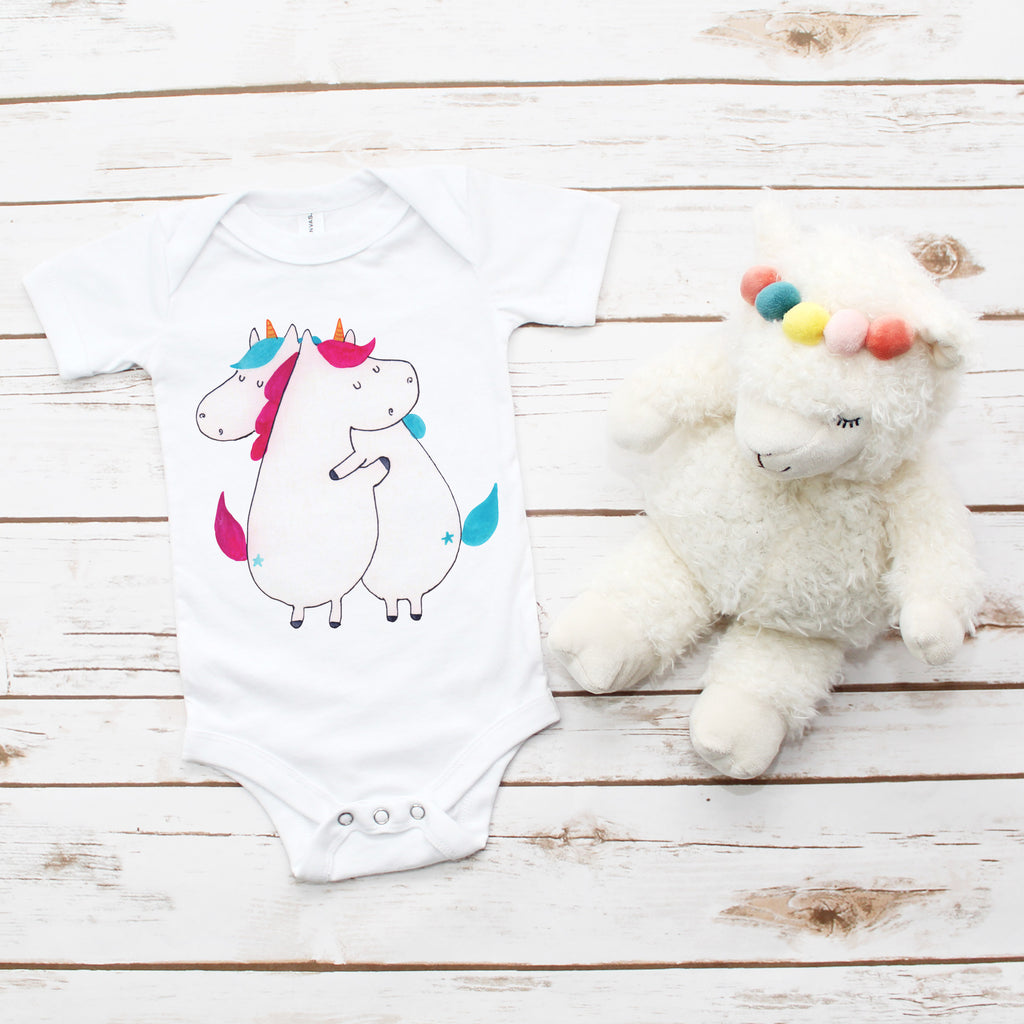 Organic Baby Body Einhörner Umarmen Babykleidung, Babystrampler, Strampler, Wickelbody, Baby Erstausstattung, Junge, Mädchen, Einhorn, Einhörner, Einhorn Deko, Pegasus, Unicorn, Freundinnen, Freundin, BFF, Schwester, Schwestern, Familie, Geschwister, Sister, Liebe