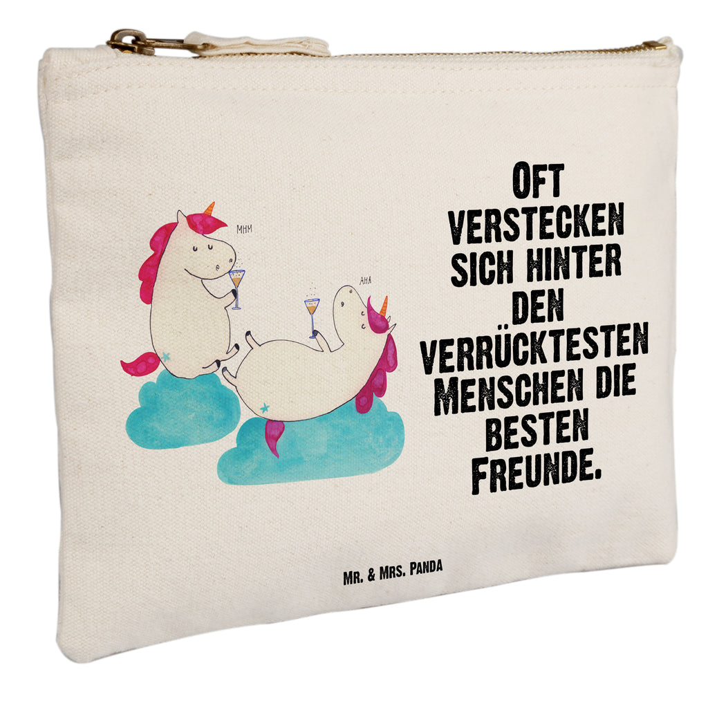 Schminktasche Einhörner Sekt Schminktasche, Kosmetiktasche, Kosmetikbeutel, Stiftemäppchen, Etui, Federmappe, Makeup, XXL, Schminketui, Kosmetiketui, Schlamperetui, Einhorn, Einhörner, Einhorn Deko, Pegasus, Unicorn, Freundinnen, Freundin, BFF, Sekt, Mädelsabend, Spaß, Party, Korken, Anstoßen, Beste