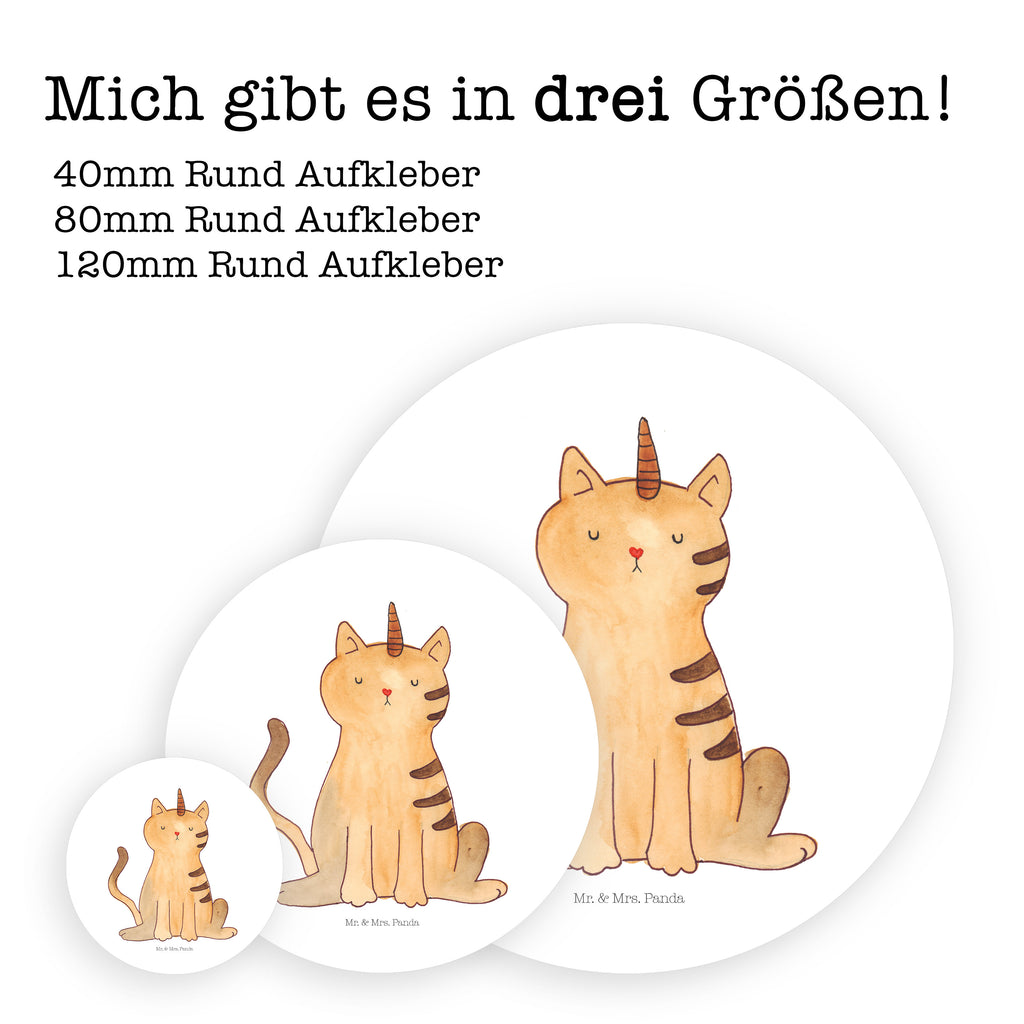 40mm Rund Aufkleber Einhorn Katze Sticker, Aufkleber, Etikett, Einhorn, Einhörner, Einhorn Deko, Pegasus, Unicorn, Katzer, Mieze, Regenbogen, Glitzer, Einhornpower, Erwachsenwerden, Katze, Katzenhorn, Einhornkatze, Kittyhorn