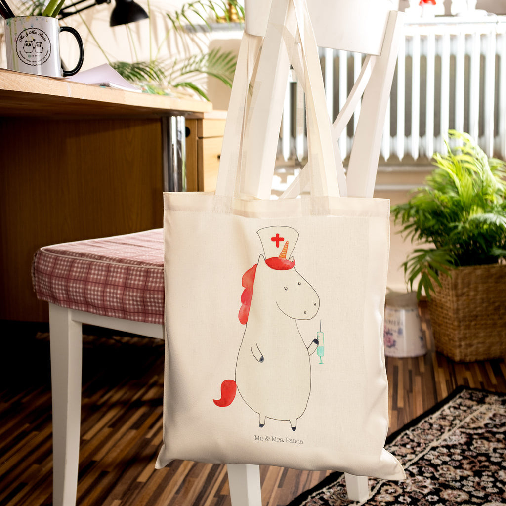 Tragetasche Einhorn Krankenschwester Beuteltasche, Beutel, Einkaufstasche, Jutebeutel, Stoffbeutel, Einhorn, Einhörner, Einhorn Deko, Pegasus, Unicorn, Krankenschwester Geschenk, Krankenpfleger Geschenk, Krankenpflegerin, Krankenschwester Dankeschön, Krankenhaus, Ärztin Geschenk