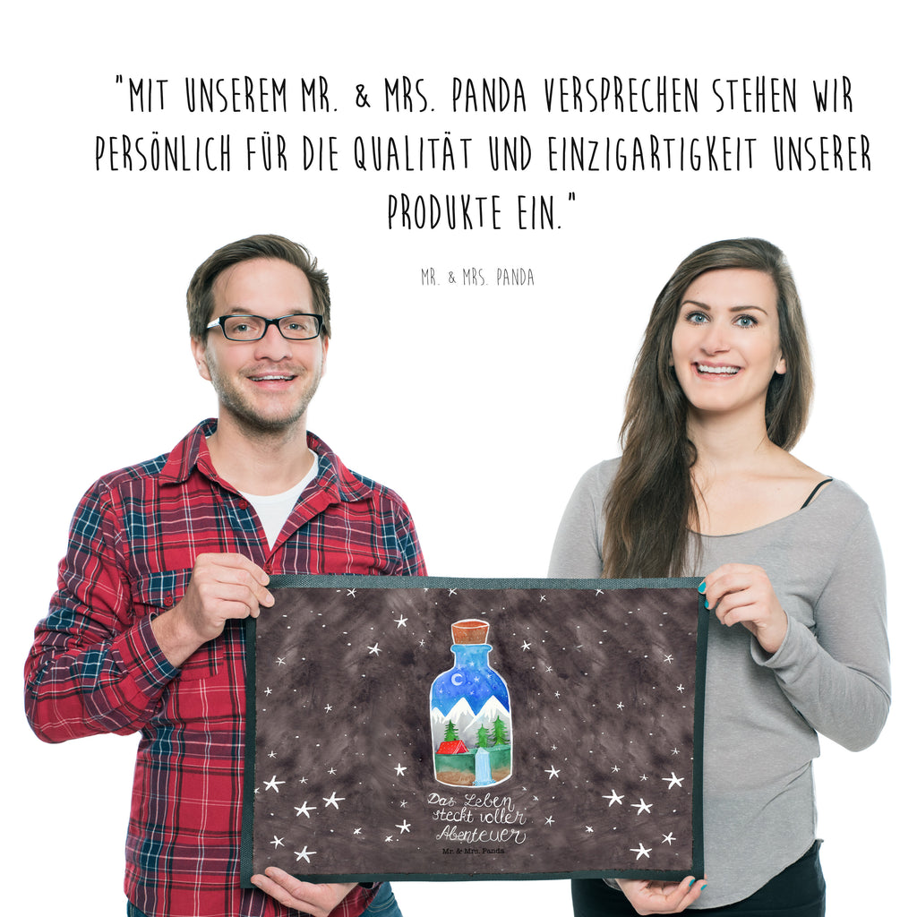 Fußmatte Flasche Abenteuer  Türvorleger, Schmutzmatte, Fußabtreter, Matte, Schmutzfänger, Fußabstreifer, Schmutzfangmatte, Türmatte, Motivfußmatte,  Haustürmatte, Vorleger  Blumen Deko, Frühlings Deko, Sommer Deko, Dekoration, positive Botschaft, Naturliebhaber, Outdoor, Natur, Abenteuer